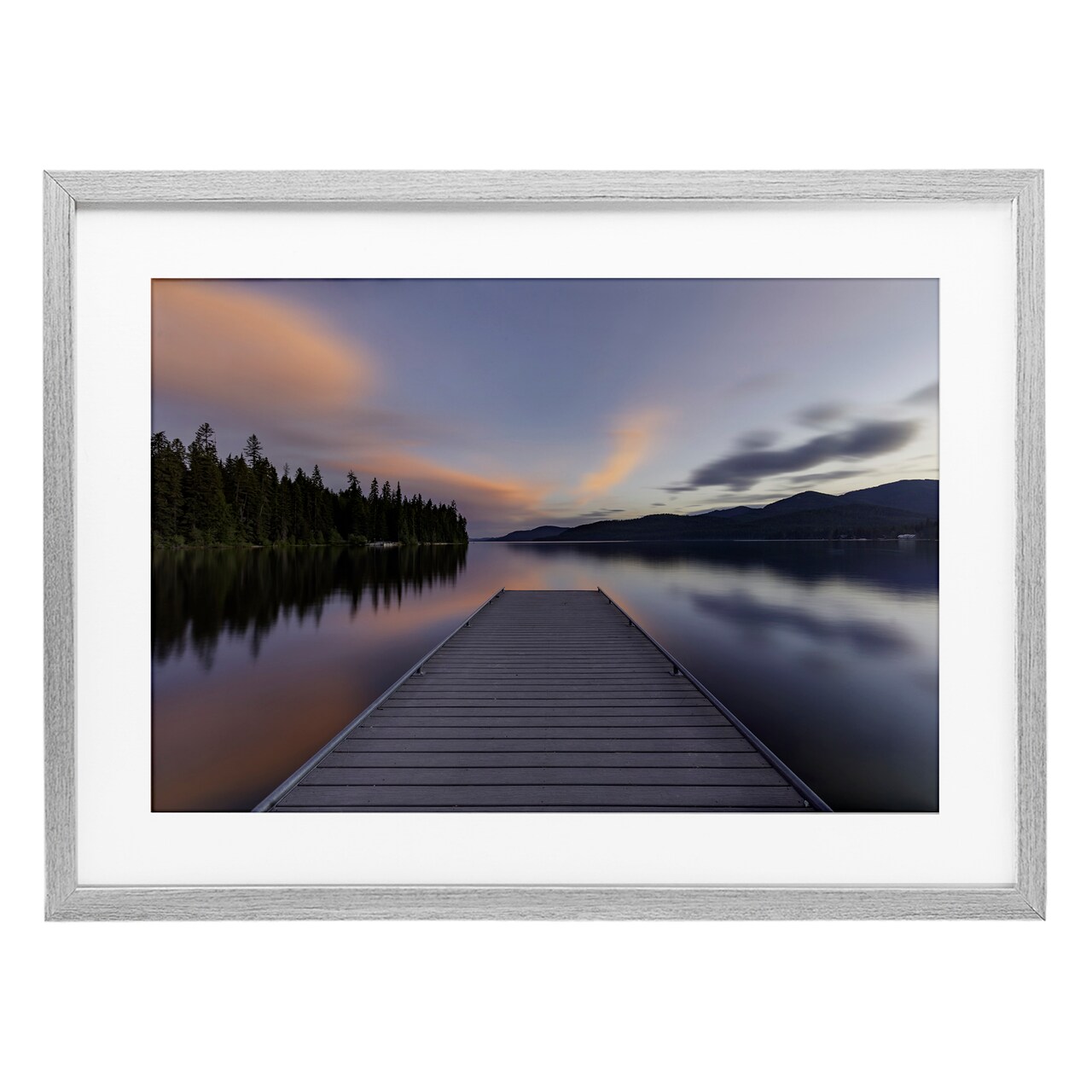 Stupell Industries Priest Lake Stacked Pink Framed Print Under Glass, design by Jeff Poe Photography